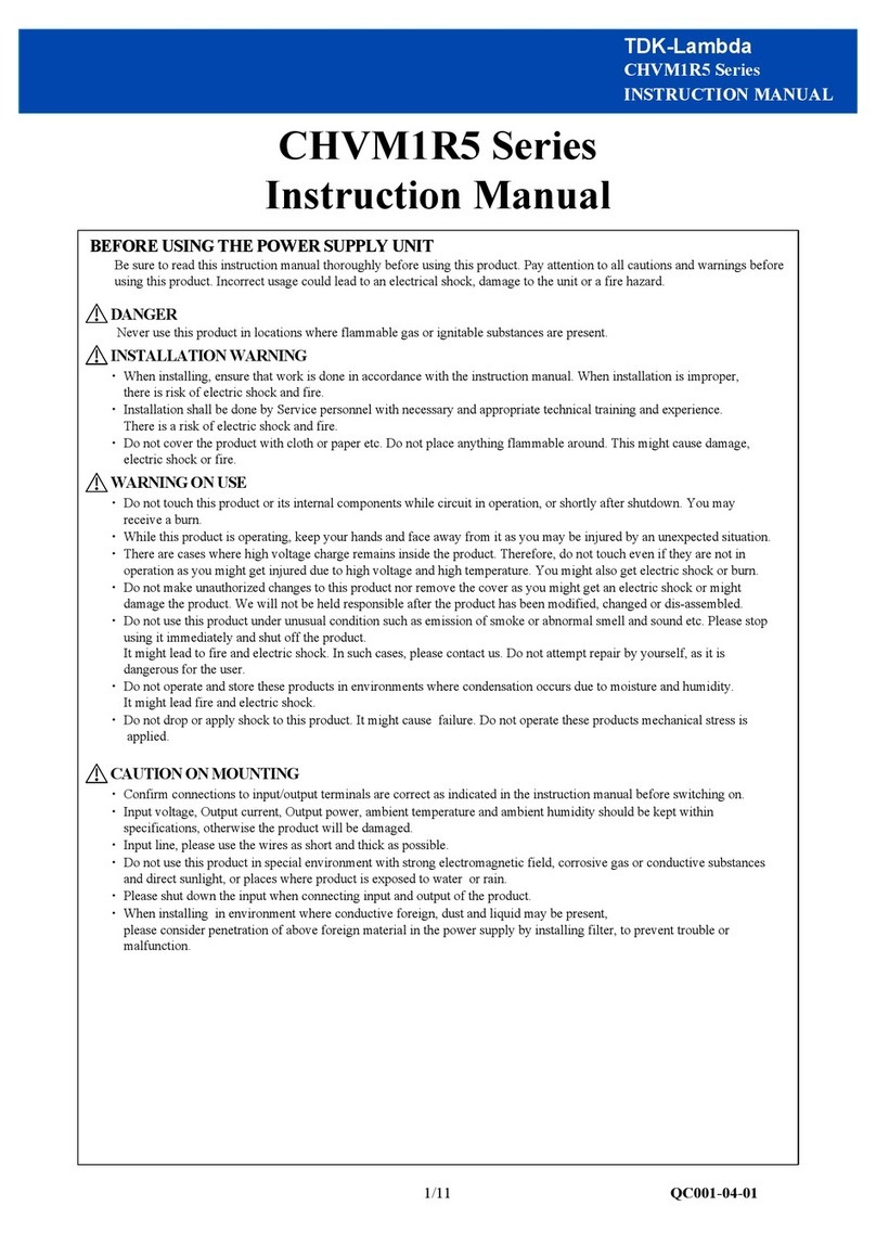TDK-Lambda CHVM1R5 Series User manual