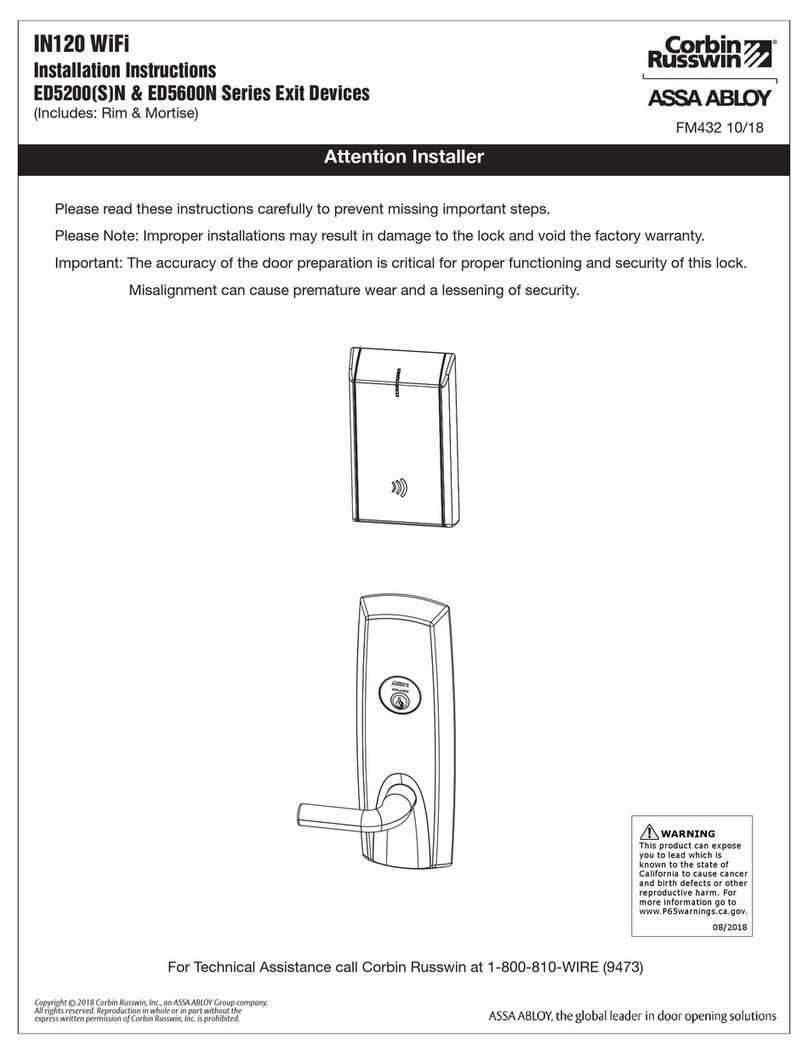 Corbin Russwin ED5200N Series User manual