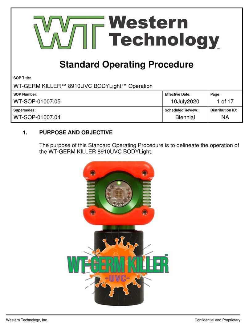 Western Technology WT-GERM KILLER BODYLight 8910UVC Standard operating procedure