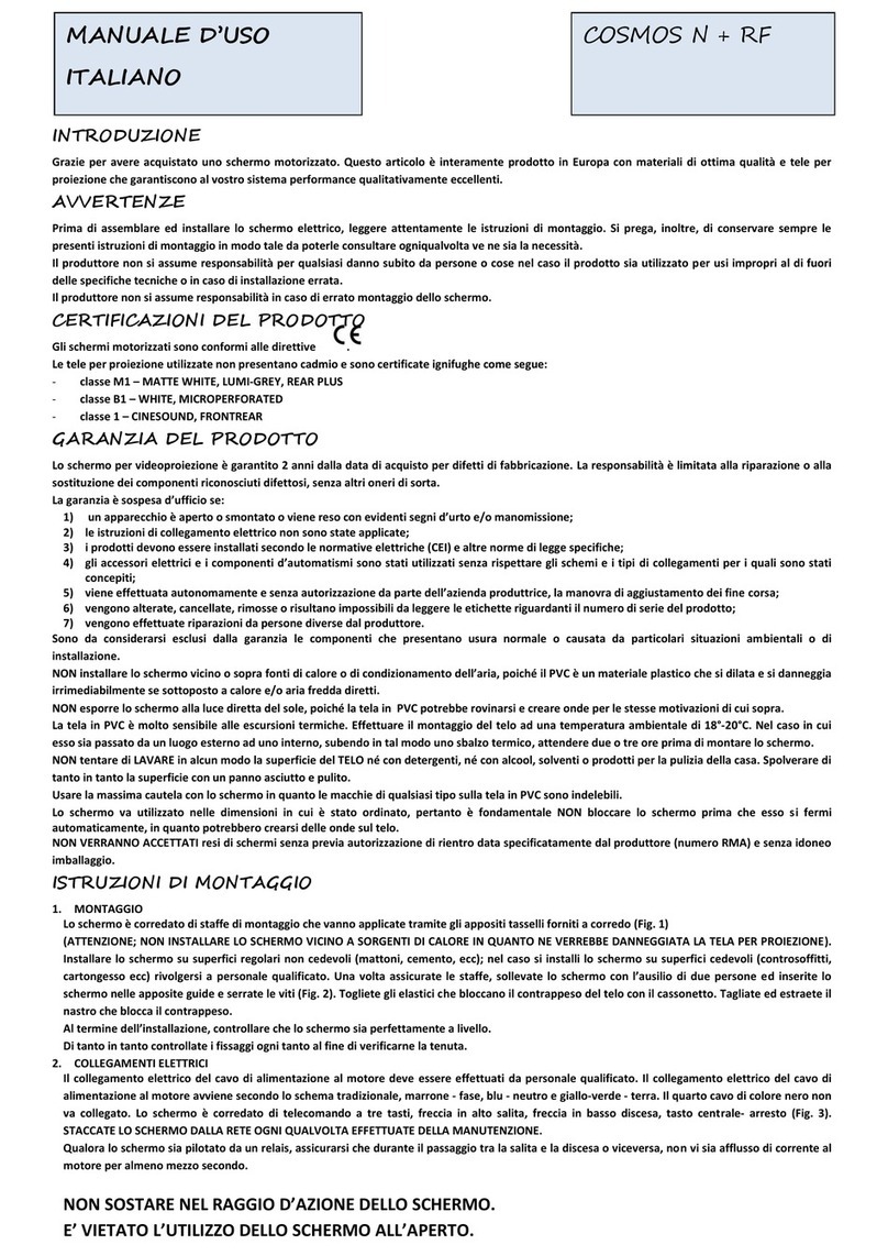 Reflecta Cosmos N + RF Series installation manual Reflecta Cosmos N + RF Series installation manual