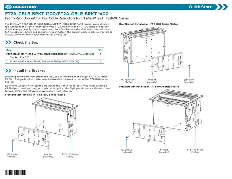 Crestron FT2A-CBLR-BRKT-1200 User manual