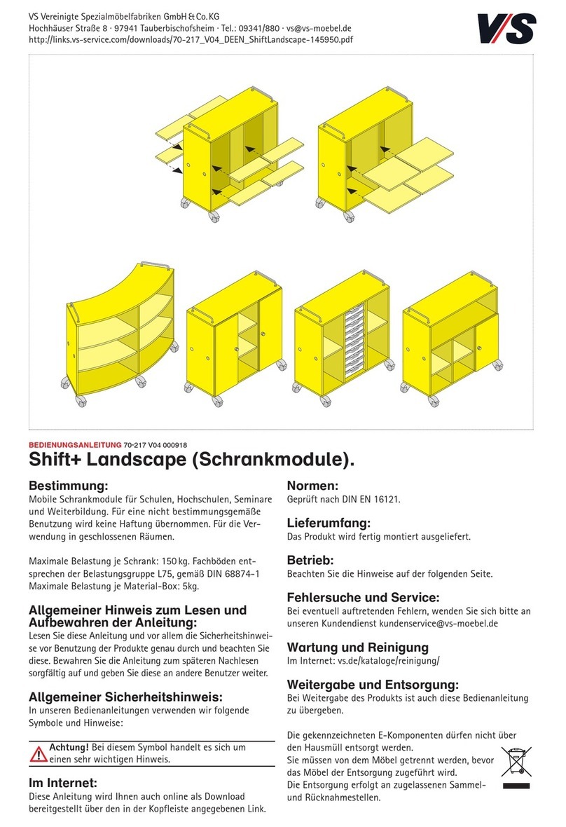 VS Shift+ Landscape Cabinet modules User manual