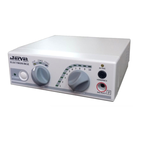 Jorvet ELECTROSURGE J0470M Operation instructions
