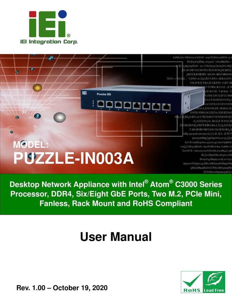 IEI Technology PUZZLE-IN003A User manual
