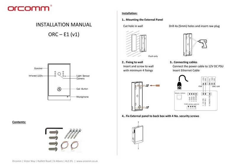 Orcomm ORC–E1 installation manual