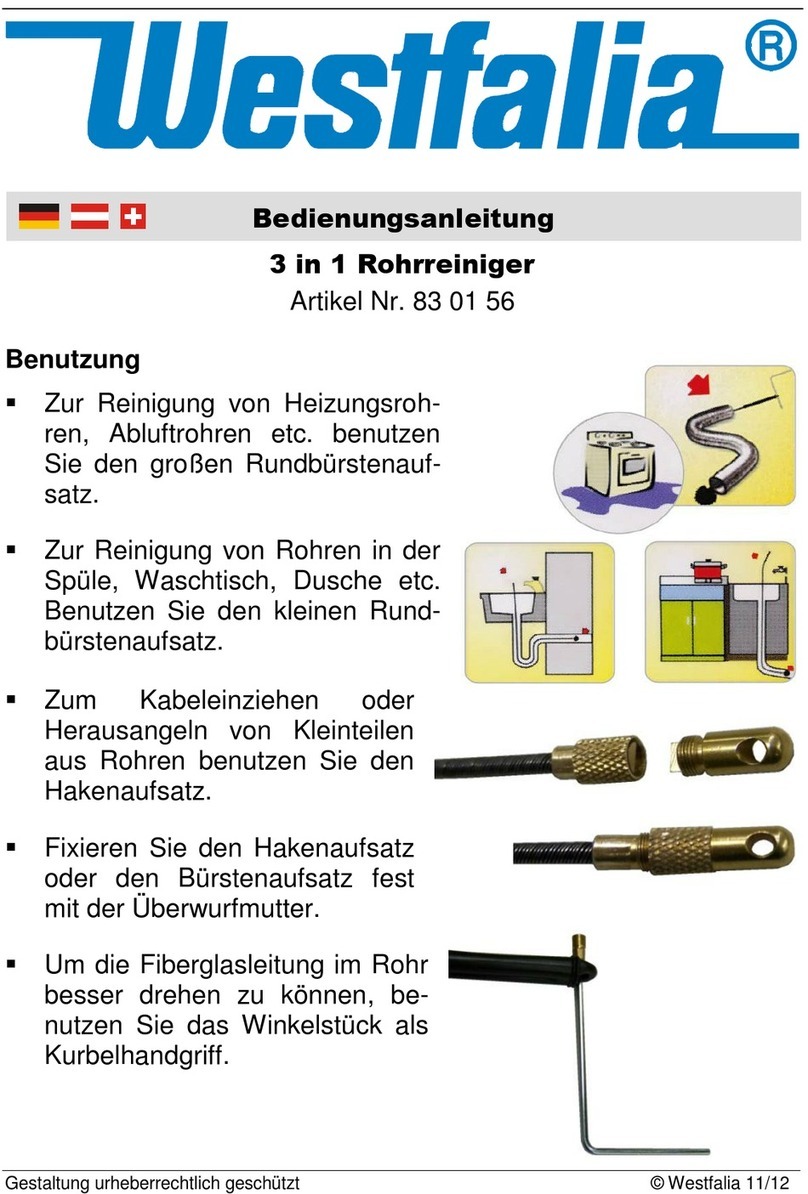 Westfalia 83 01 56 instruction manual