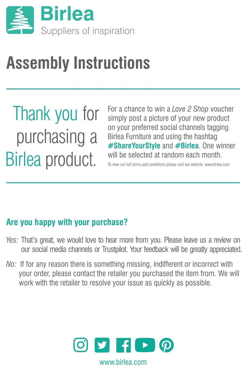 Birlea PEMBROKE S000238 Assembly instructions