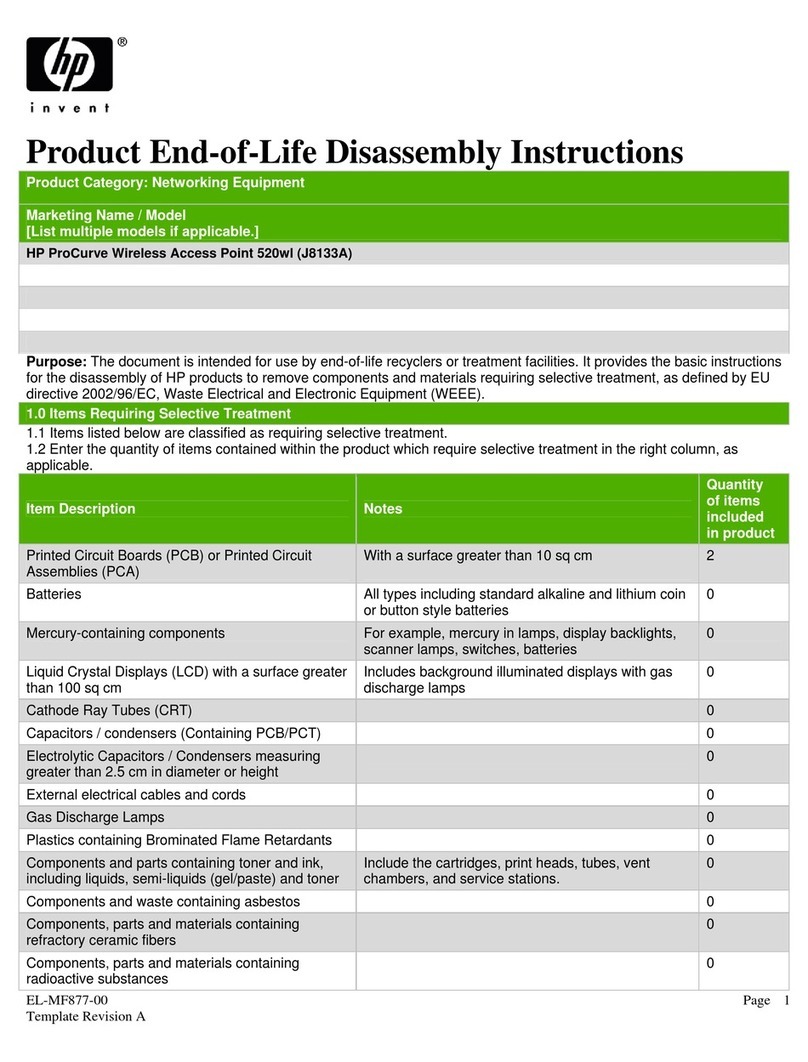 HP ProCurve 520wl Assembly instructions