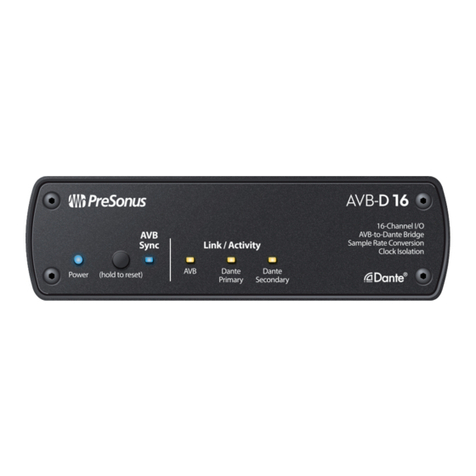 PRESONUS AVB-D 16 owner's manual