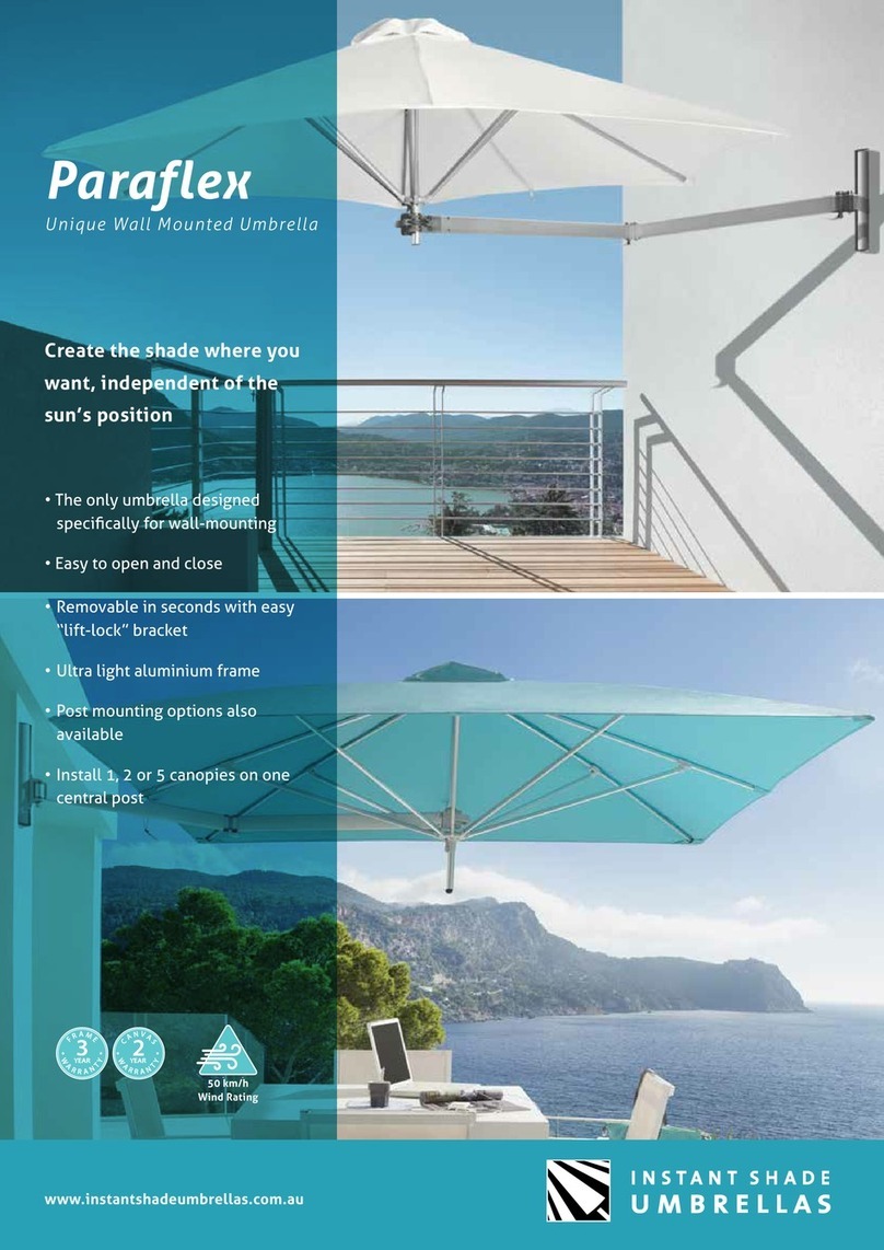 Instant Shade Umbrella Paraflex quick start guide Instant Shade Umbrella Paraflex quick start guide