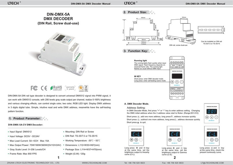 Ltech DIN-DMX-5A User manual