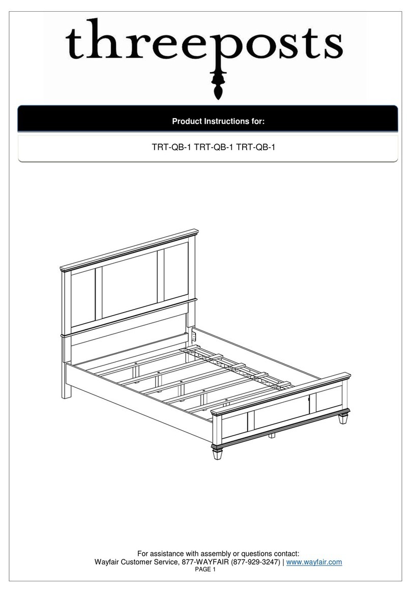 Wayfair Threeposts TRT-QB-1 Instruction sheet Wayfair Threeposts TRT-QB-1 Instruction sheet
