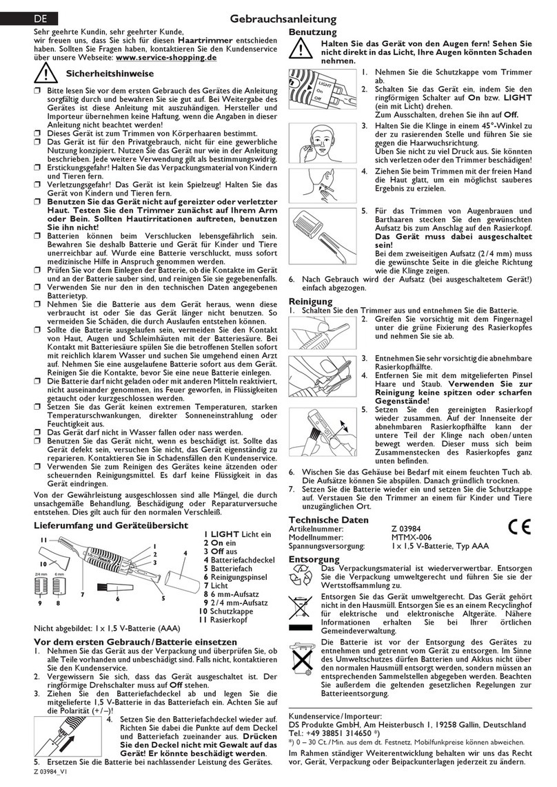 DS Produkte MTMX-006 operating instructions