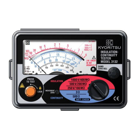 Kyoritsu Electrical Instruments Works, Ltd. 3132A instruction manual