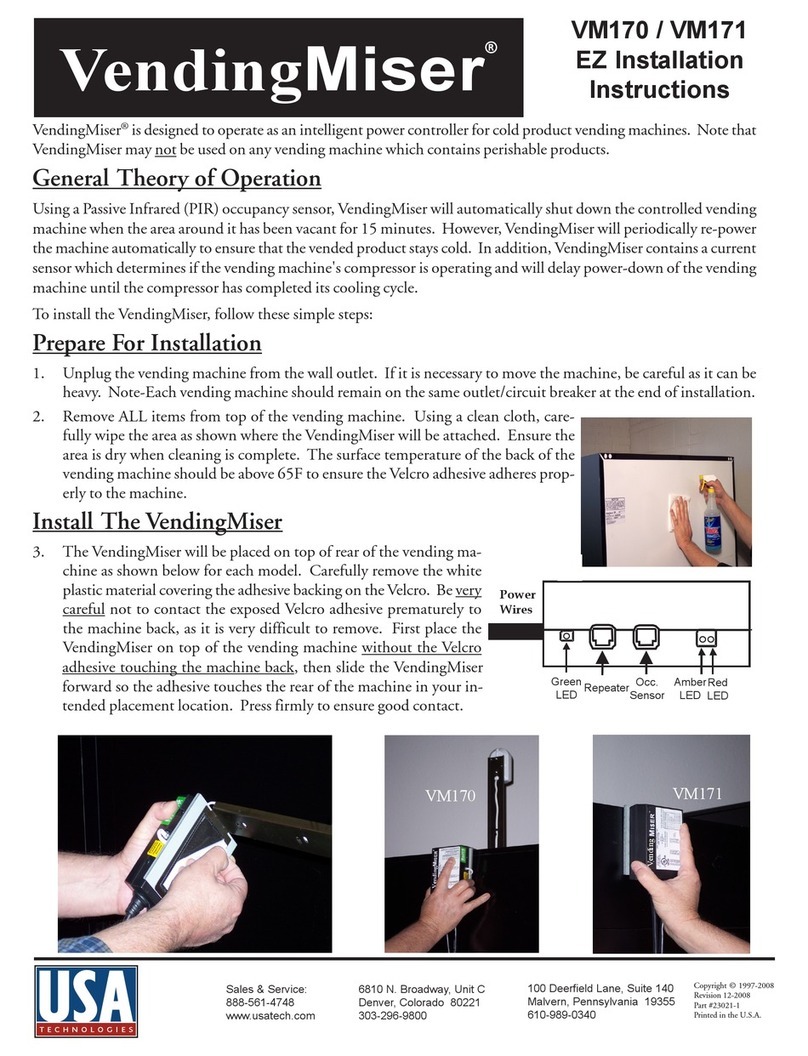 USA Technologies VendingMiser VM170 User manual