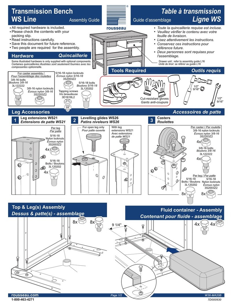 Rousseau W36-MA20B User manual
