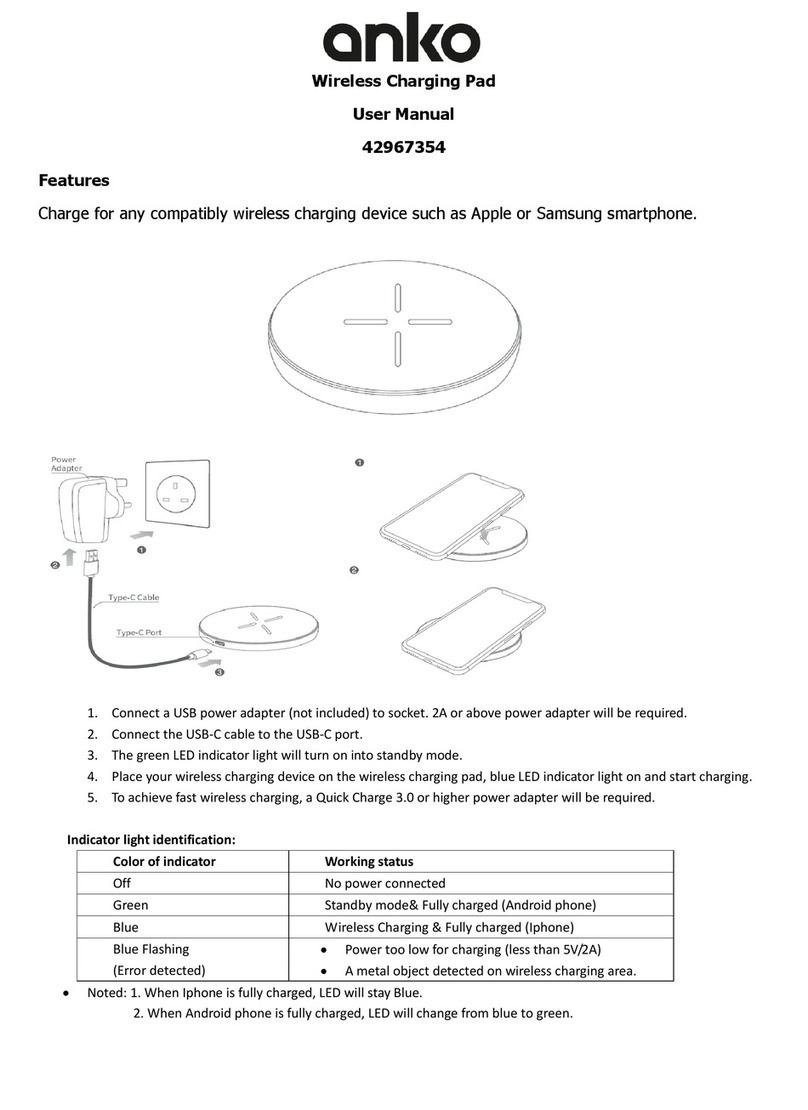 anko 42967354 user manual