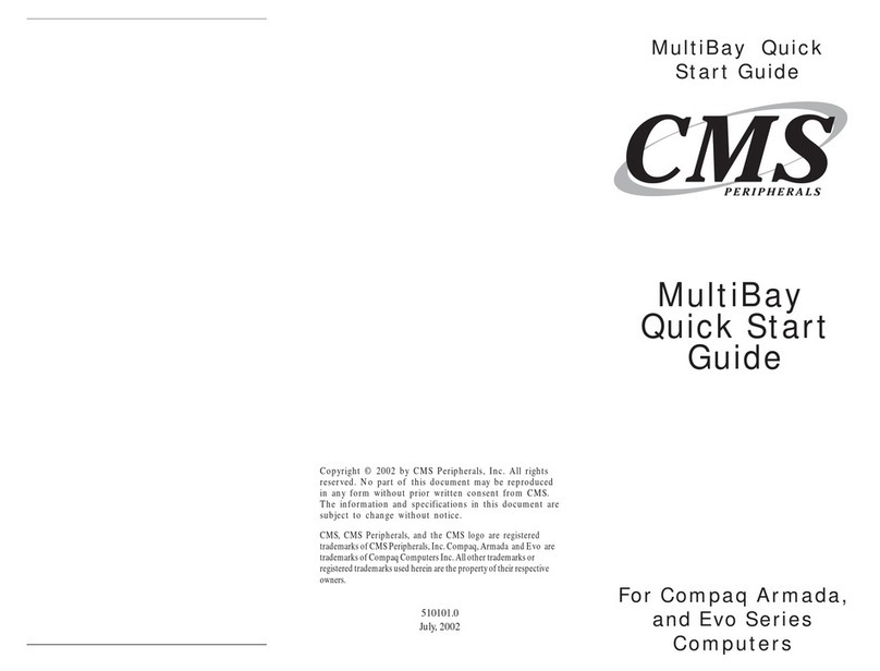 CMS Peripherals Limited MultiBay quick start guide