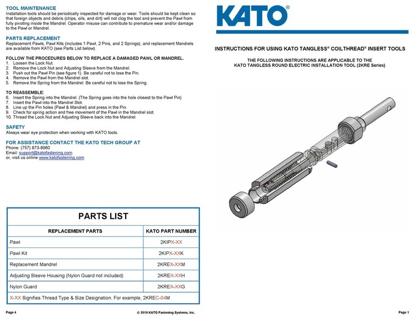 Kato 2KRE Series Installation and operation manual