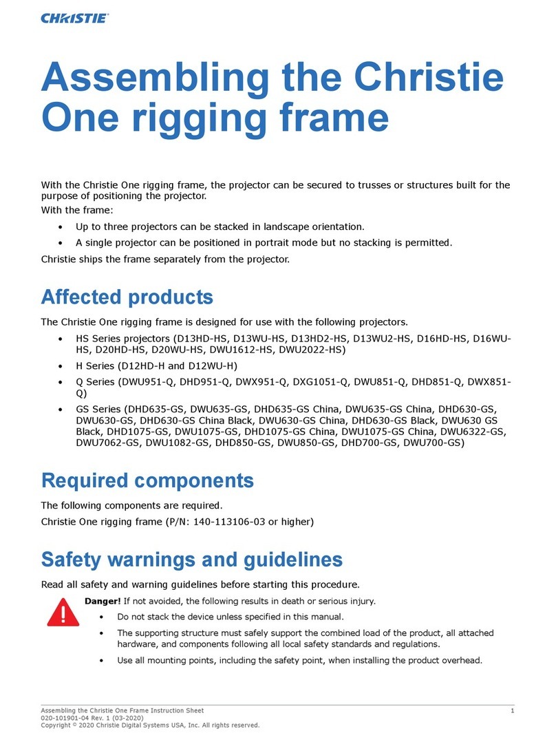 Christie One instruction sheet
