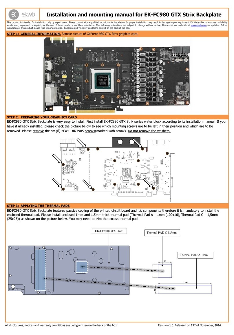 ekwb EK-FC980 GTX Strix Backplate Guide