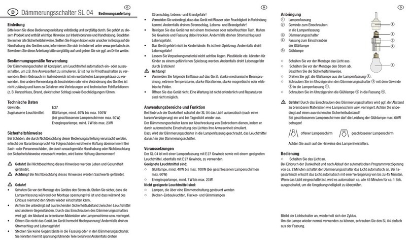 Pentatech SL 04 instruction manual