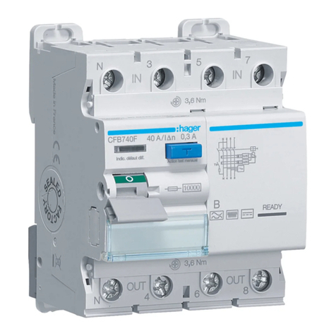 hager CFB740F User manual