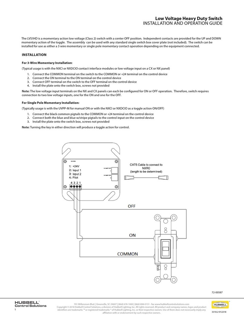 Hubbell LVS1HD Operating instructions