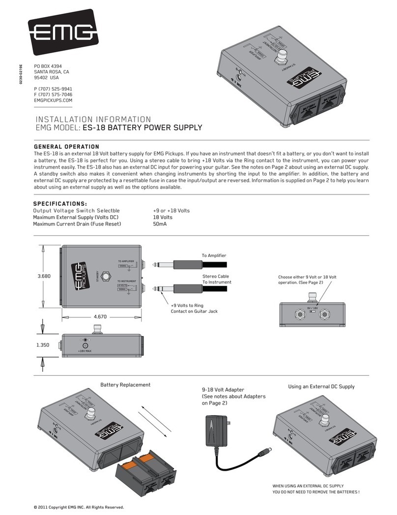 EMG ES-18 Installation information