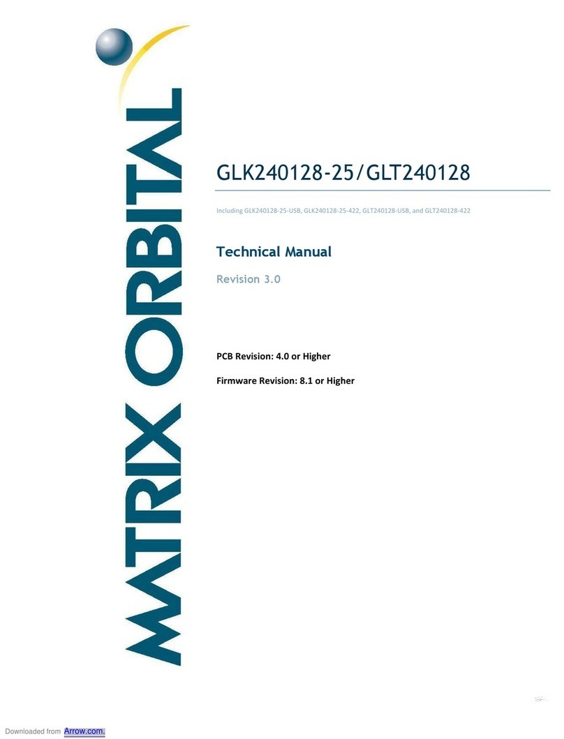 Matrix Orbital GLK240128-25 User manual