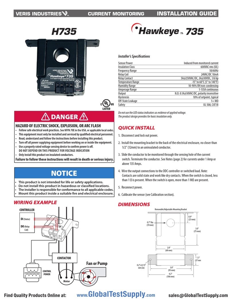 Veris Industries Hawkeye 735 User manual