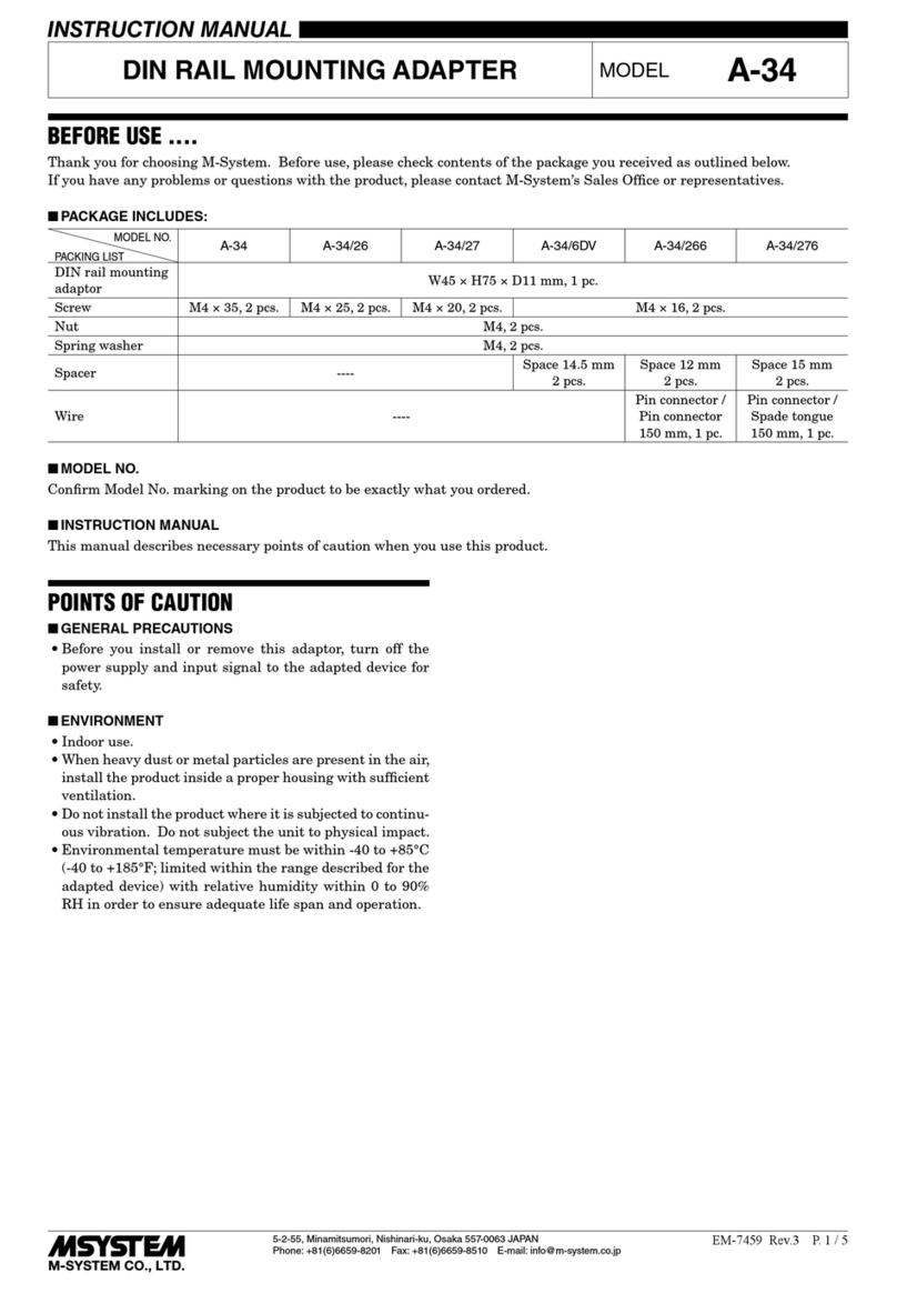 M-system A-34 instruction manual