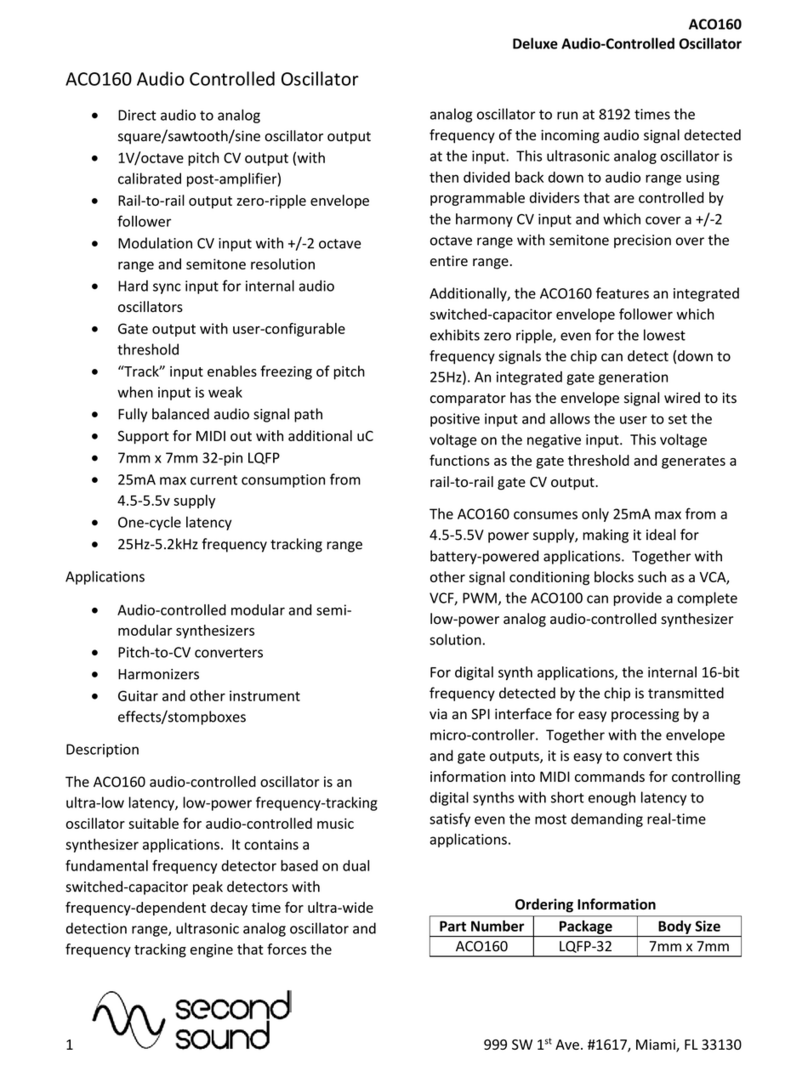 second sound ACO160 quick start guide