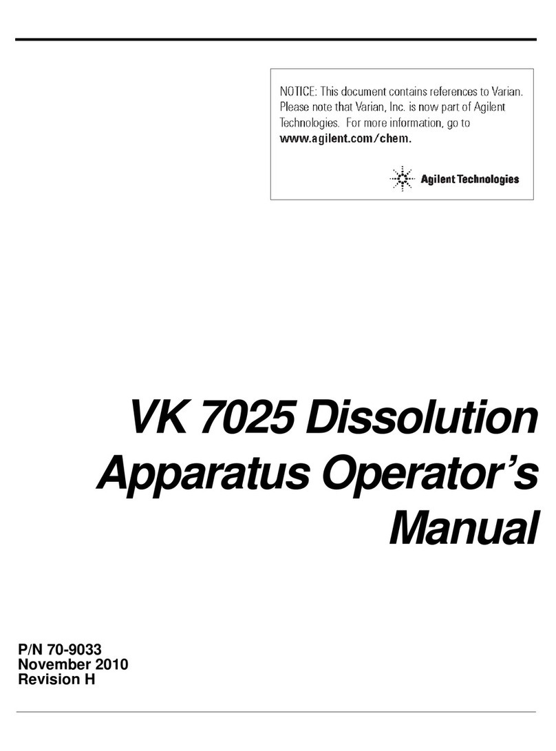 Agilent Technologies Varian VK 7025 User manual