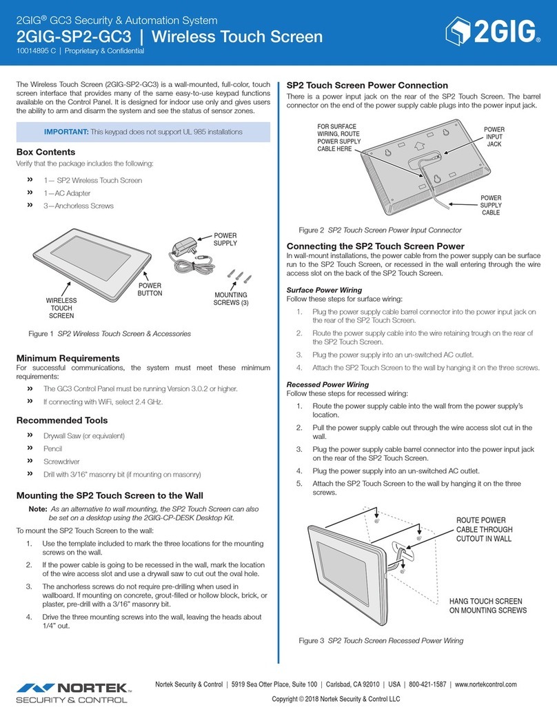 2gig Technologies 2GIG-SP2-GC3 instructions