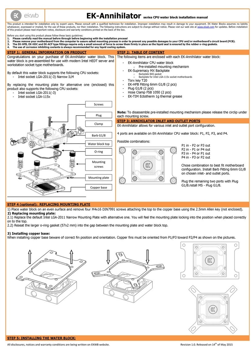 ekwb EK-Annihilator Series installation manual