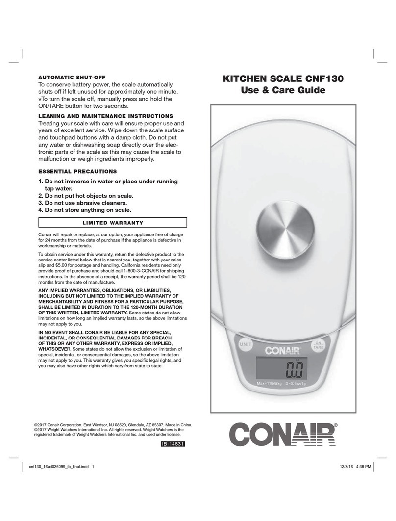 Conair CNF130 User manual