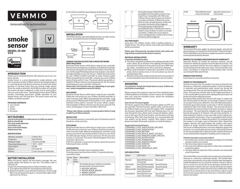 Vemmio SS-100 quick start guide Vemmio SS-100 quick start guide