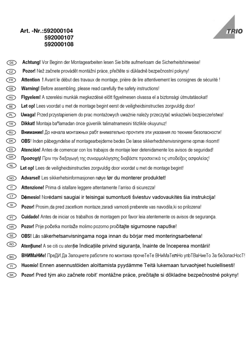 Trio 592000104 User manual Trio 592000104 User manual