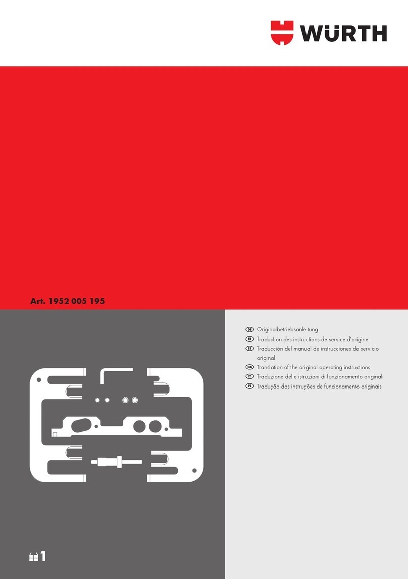 Würth 1952 005 195 Translation of the original operating instructions