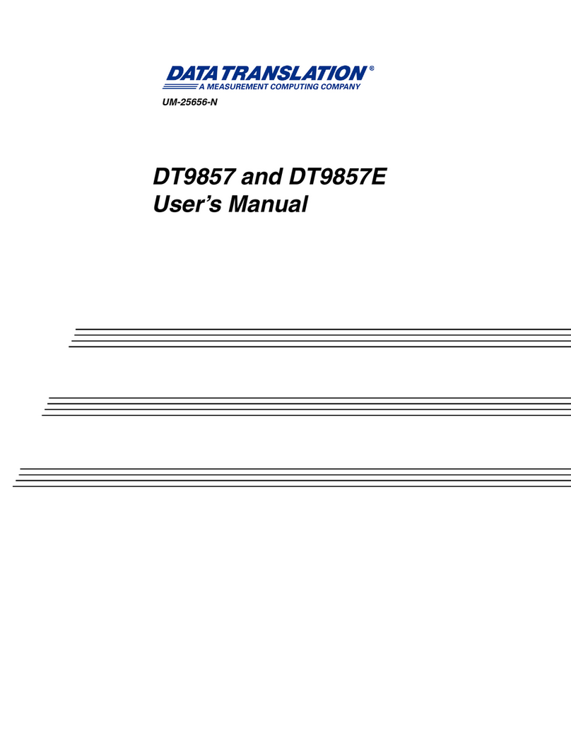 Data Translation DT9857 User manual
