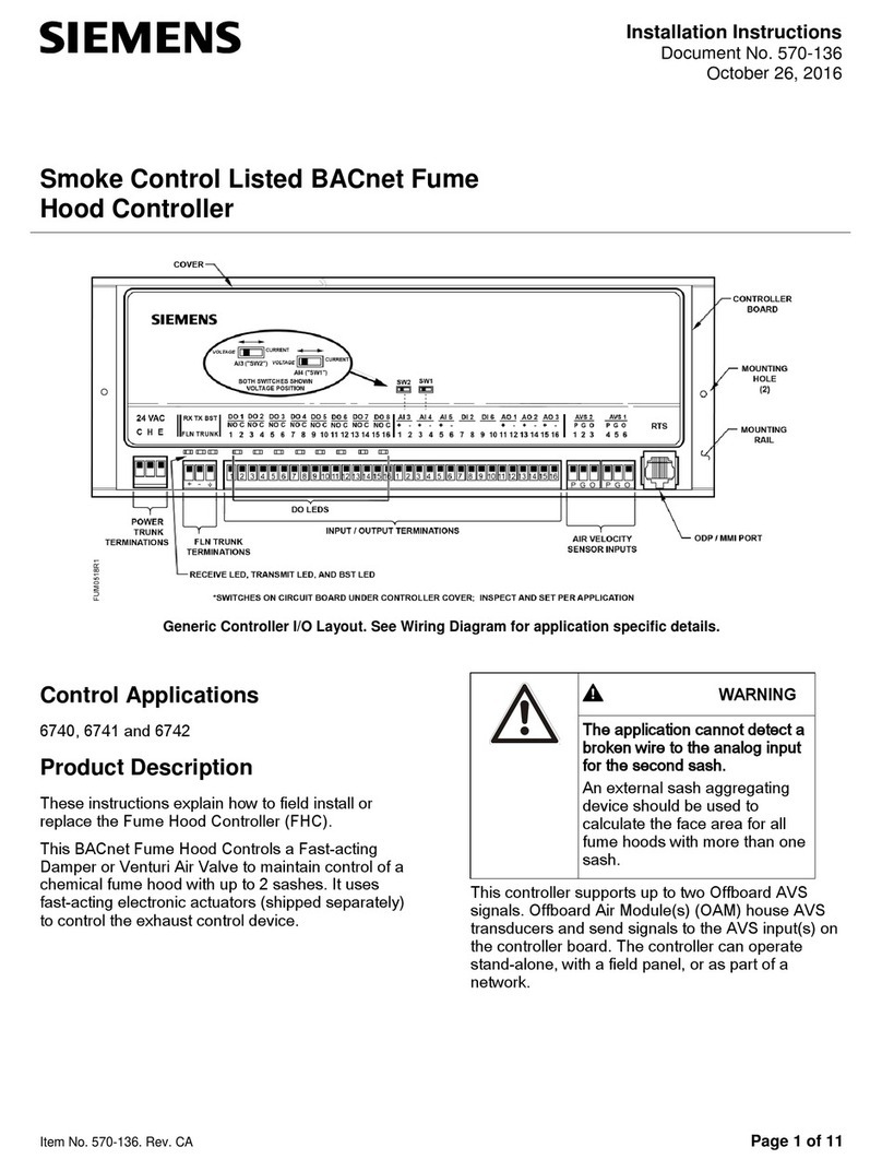 Siemens BACnet User manual