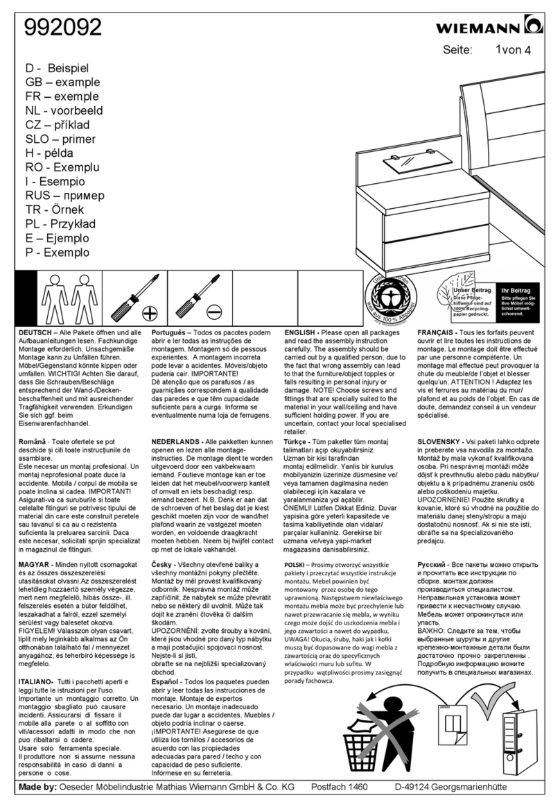 WIEMANN Chicago 992092 manual