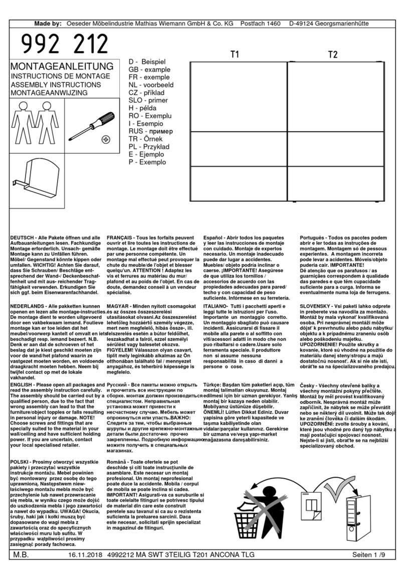 WIEMANN Lissabon 992212 Assembly instructions