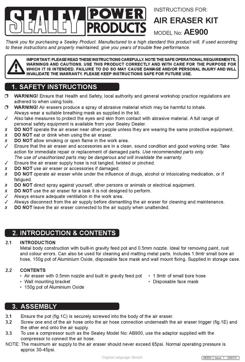 Sealey AE900 User manual Sealey AE900 User manual