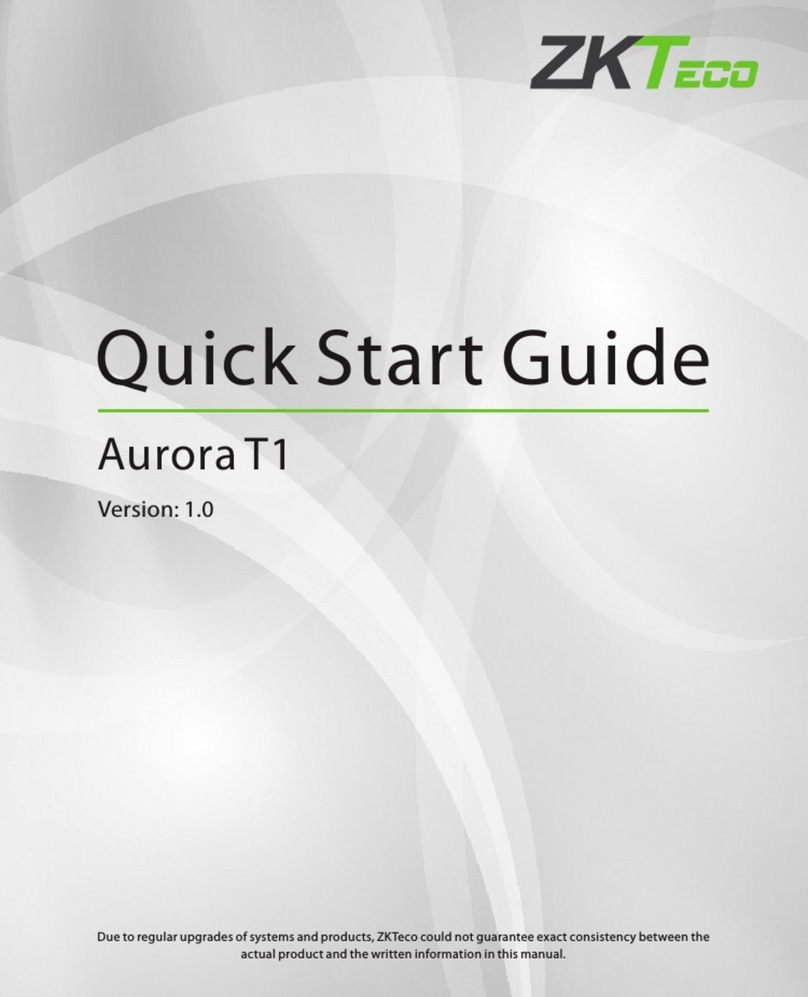 ZKTeco Aurora T1 User manual