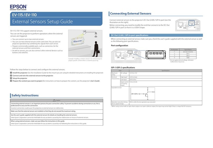 Epson LightScene EV-115 User manual