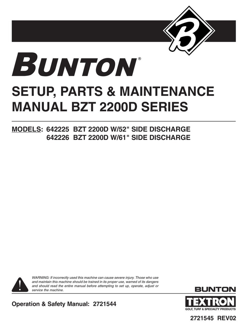Textron Bunton BZT 2200D Series User manual