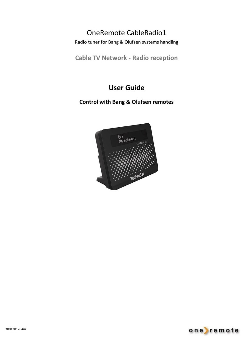One Remote CableRadio1 user guide