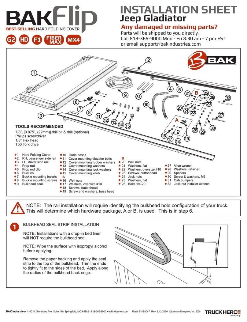 BAK bakFlip Installation sheet